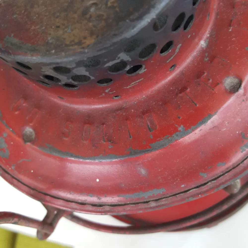Lantern Railroad Red Electric Vintage Metal Handlan St. Louis Patio Deck